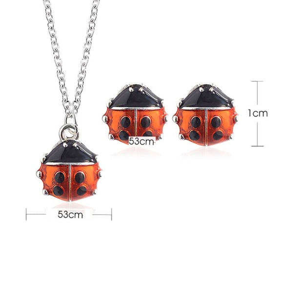 **SIBYL* 3-Pc Silver Ladybug Fashion Jewelry Set - Picture 7 of 7